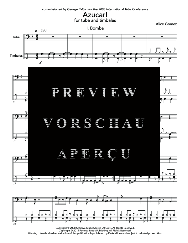 Produktgalerie: Seite 5 von 11 Azucar!, , (Tuba und Percussion)