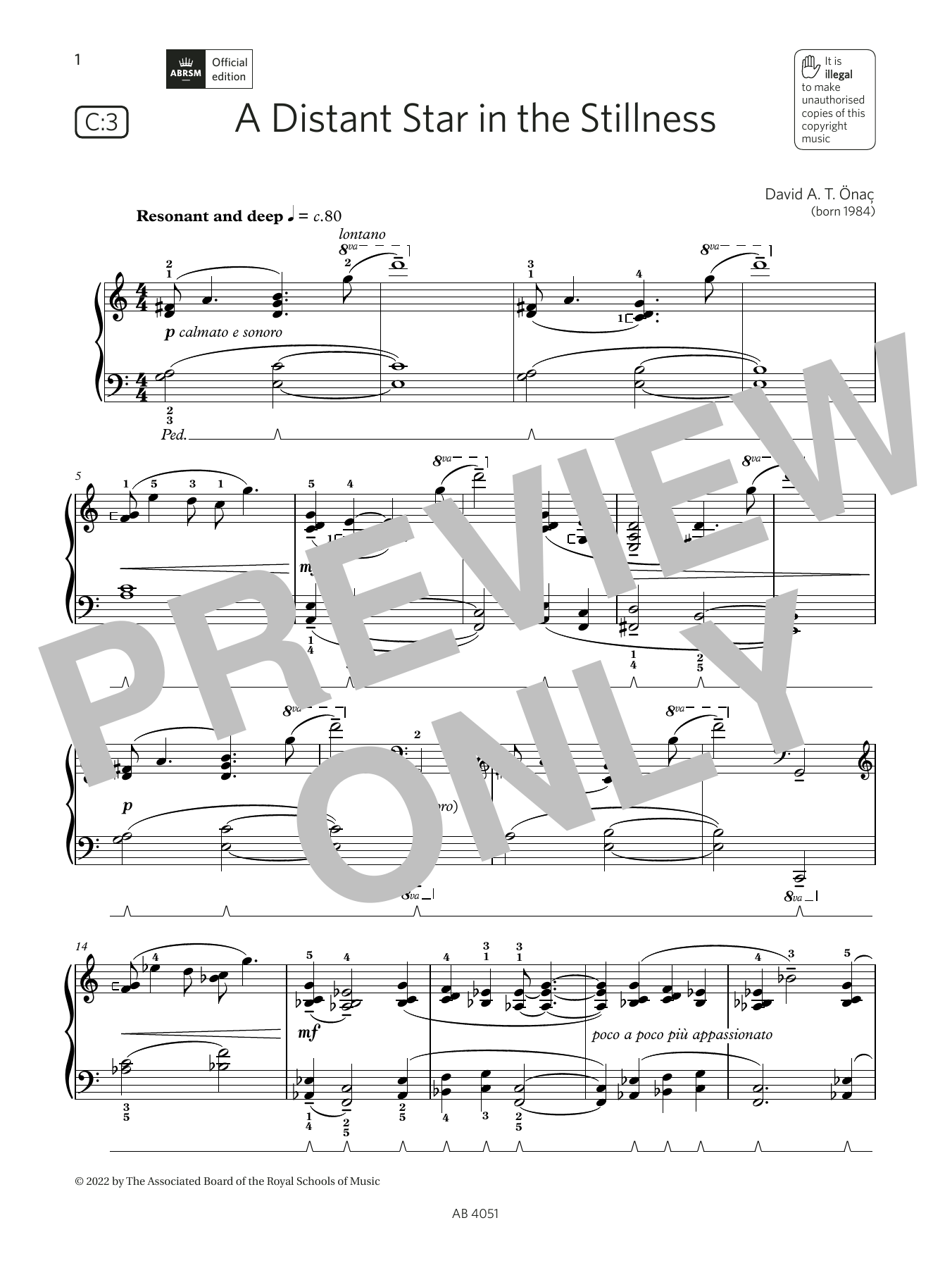 Product picture to: A Distant Star in the Stillness (Grade 5, list C3, from the ABRSM Piano Syllabus 2023 & 2024)