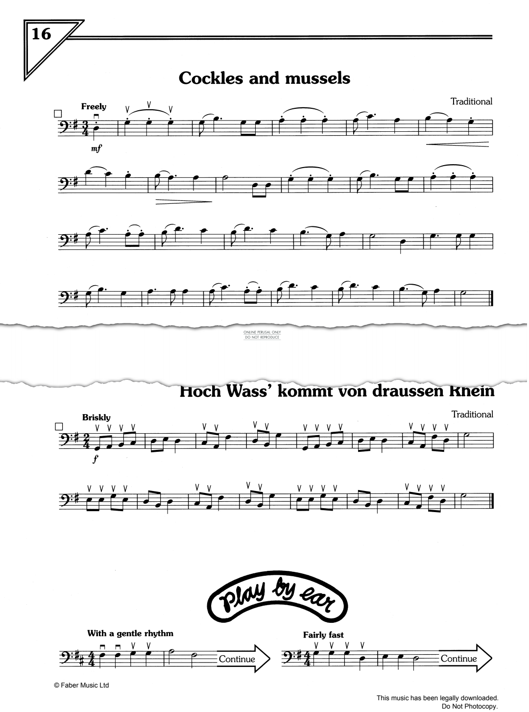 Produktgalerie: Seite 1 von 1 Cockles And Mussels/Hoch Wass Kommt Von Draussen Rhein, Traditional, Kontrabass