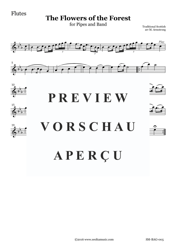 Produktgalerie: Seite 11 von 11 The Flowers of the Forest (bagpipes and band), , Concert Band und Dudelsack Solo