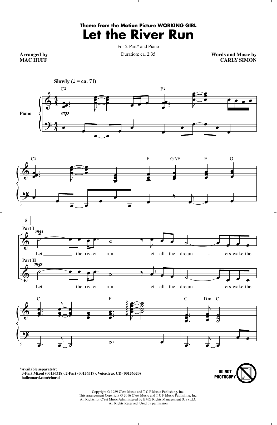 Produktgalerie: Seite 1 von 1 Let The River Run (arr. Mac Huff), Carly Simon, Chor