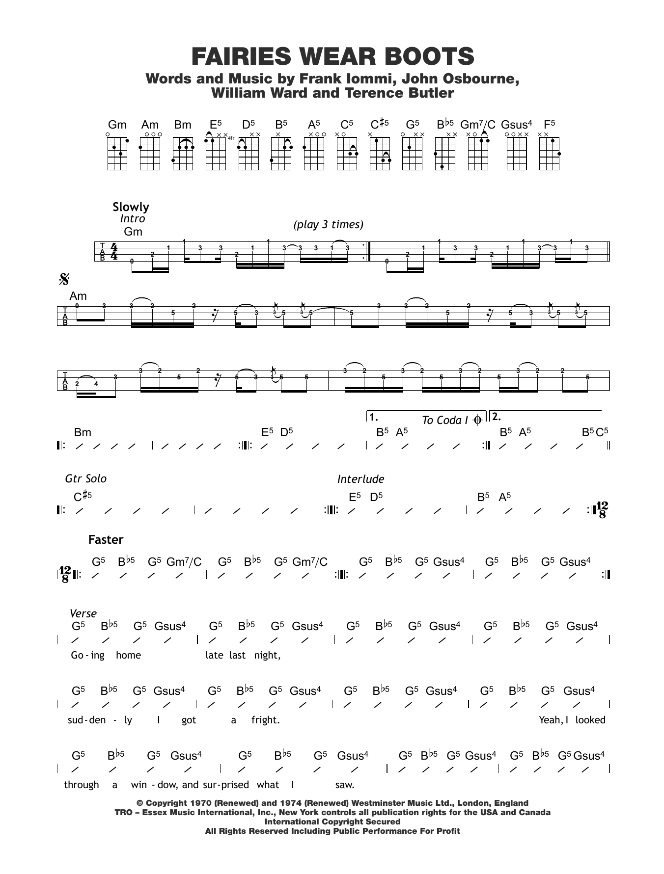 Produktgalerie: Seite 1 von 1 Fairies Wear Boots, Black Sabbath, Ukulele