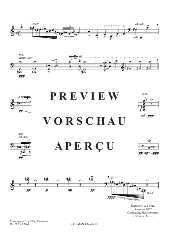 Produktgalerie: Seite 4 von 4 Clausula III , , (Violoncello Solo)