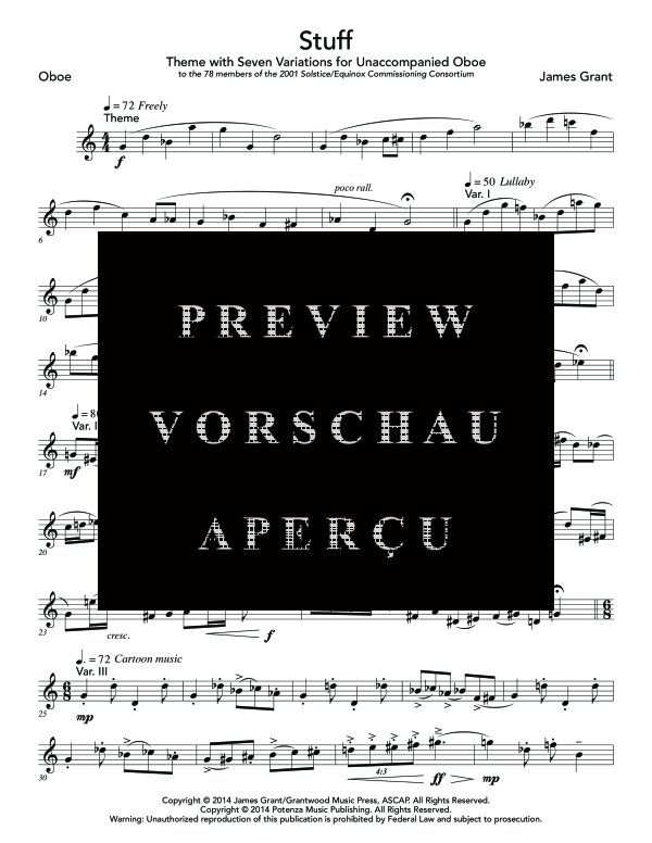 Produktgalerie: Seite 5 von 8 Stuff, , (Oboe Solo)
