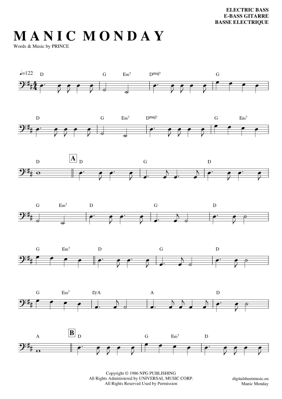 gallery: Manic Monday , Bangles, Bass Guitar