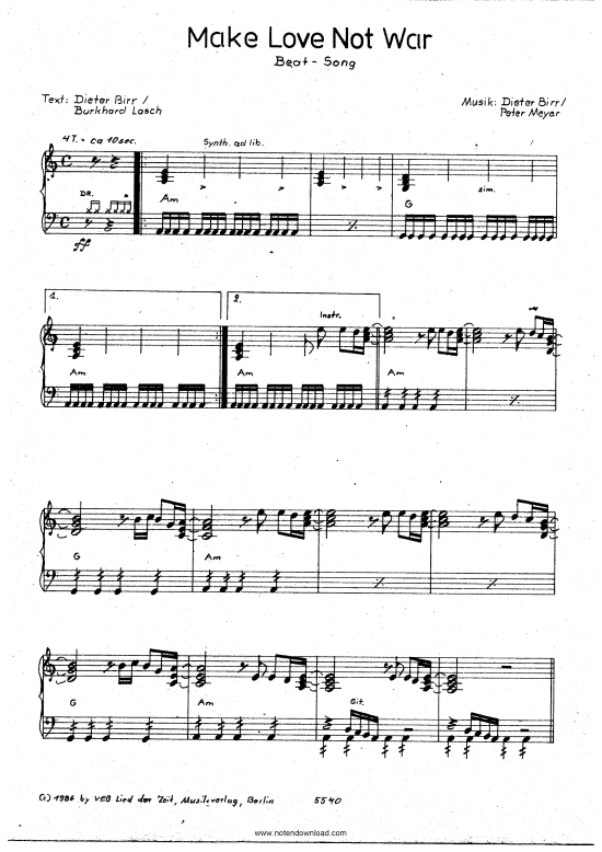 Produktbild zu: Make love not warPuhdys (1985)