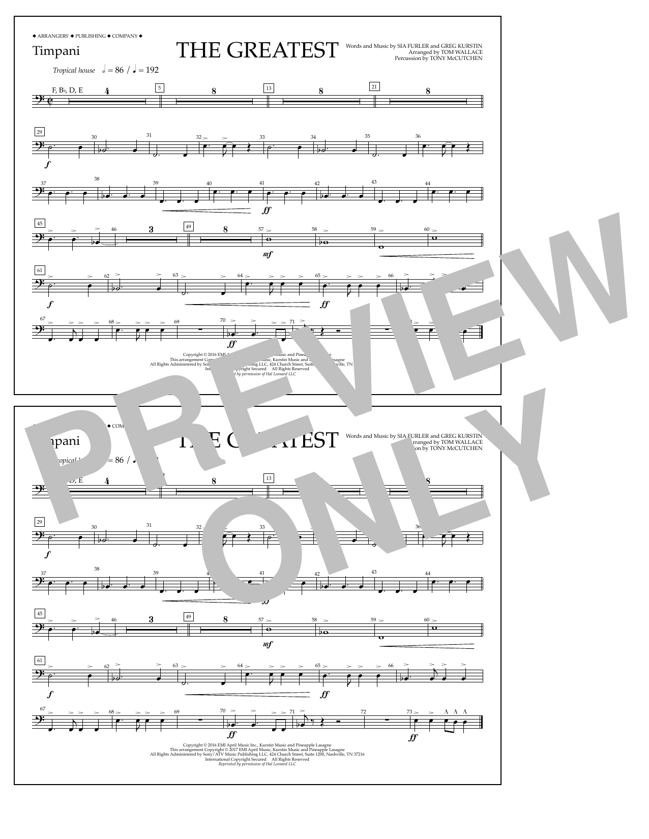 Product picture to: The Greatest - Timpani