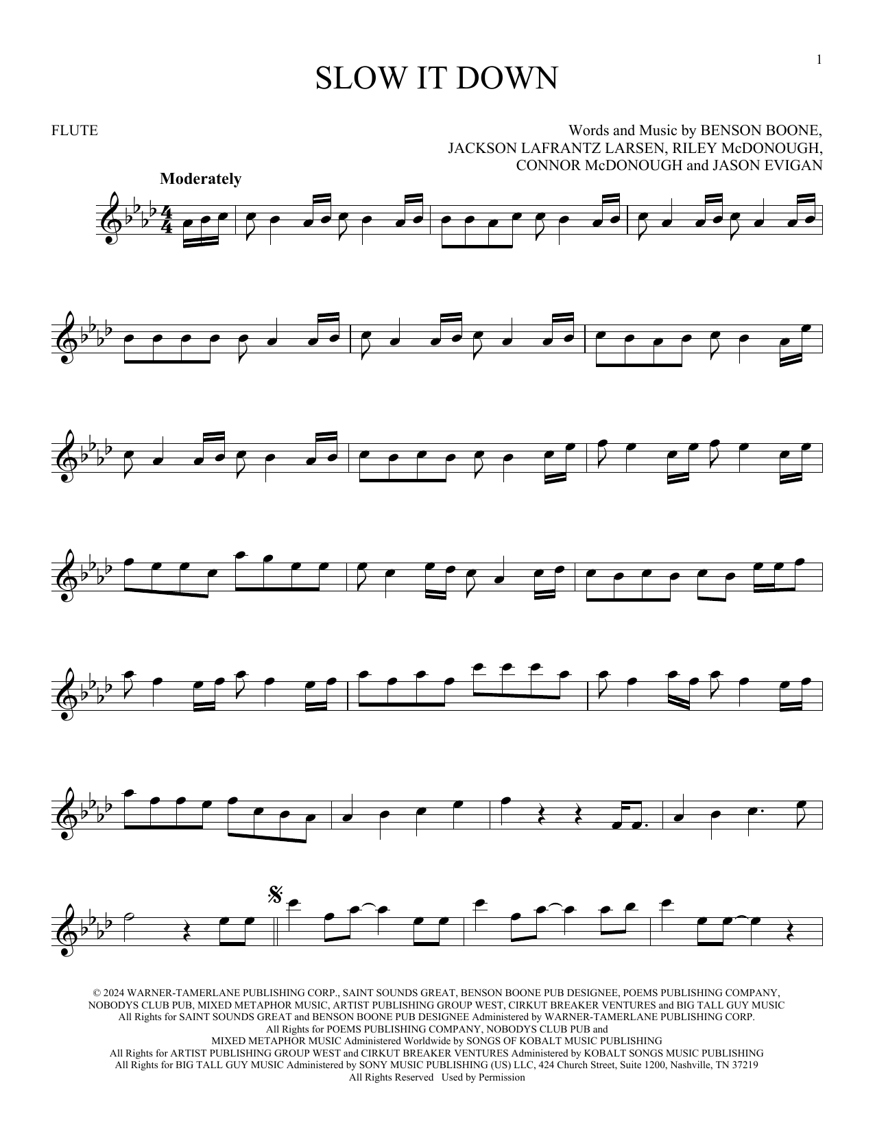 Product gallery: Page 1 of 1 Slow It Down, Benson Boone