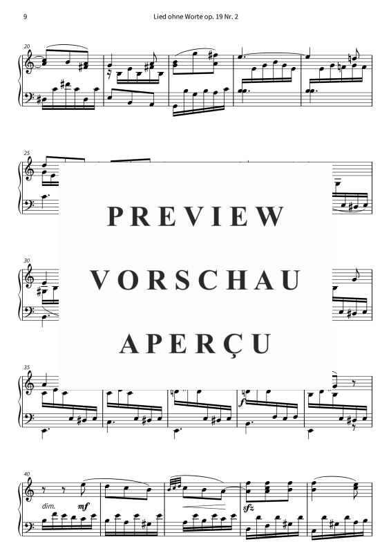 Produktgalerie: Seite 11 von 11 Lieder ohne Worte op. 19, , Klavier Solo