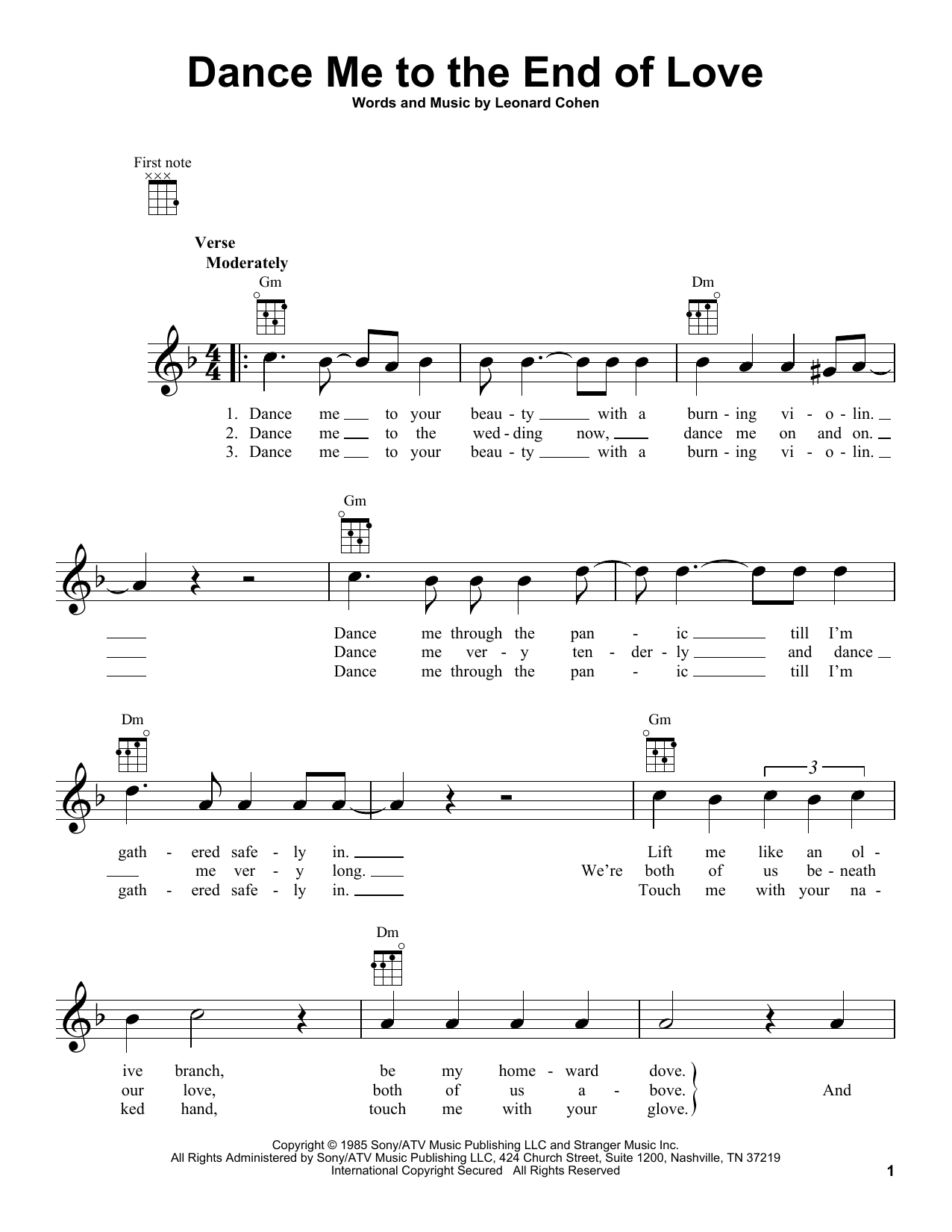 Product gallery: Page 1 of 1 Dance Me To The End Of Love, Leonard Cohen