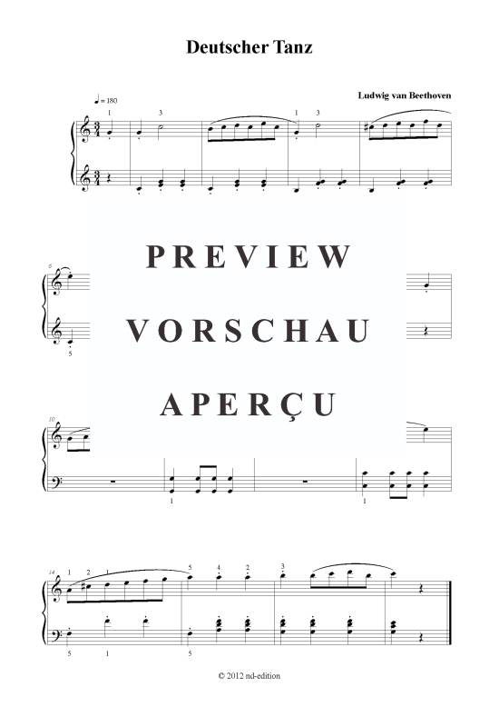 Produktbild zu: Deutscher Tanz Ludwig van Beethoven (bearb.)