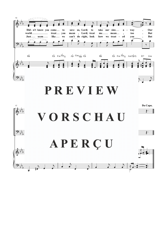 gallery: Sweet Little Jesus Boy, , Gemischter Chor SAB und Klavier