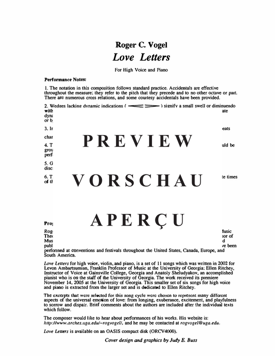 Product gallery: Page 3 of 21 Love Letters , , (soprano/tenor and piano)