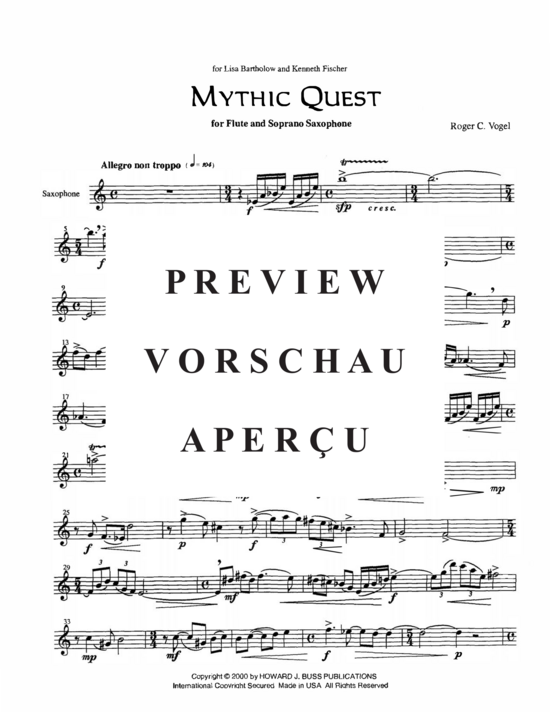 Product gallery: Page 20 of 21 Mythic Quest , , (flute and soprano saxophone)