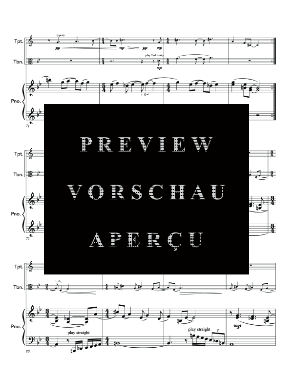 Produktgalerie: Seite 11 von 11 Gloria Gorda y Grande, , (Trio Posune, Trompete in Bb/Flügelhorn + Klavier)