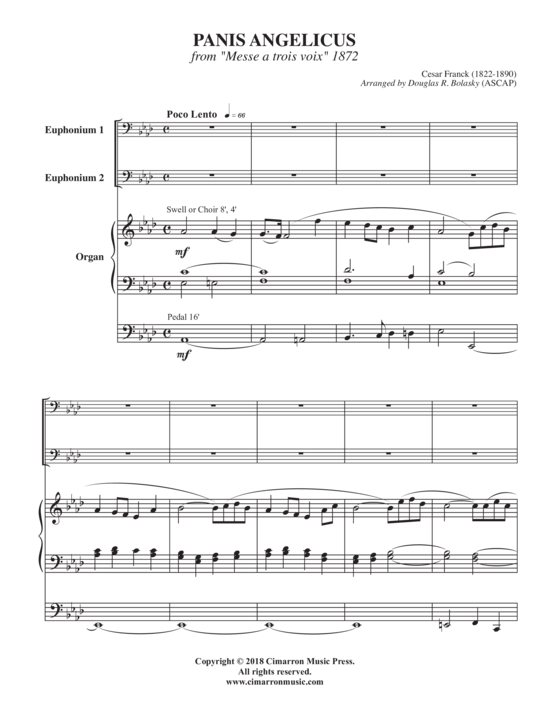 Product picture to: Panis Angelicus Cesar Franck