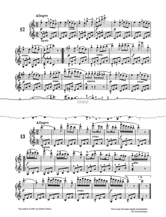 Produktgalerie: Seite 1 von 1 Allegro Op. 139 No. 12, Carl Czerny, Klavier