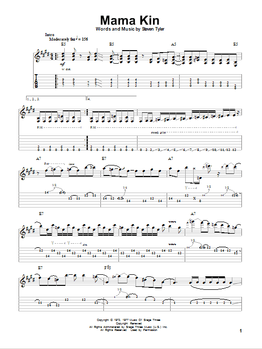 Produktgalerie: Seite 1 von 1 Mama Kin, Aerosmith, Gitarre