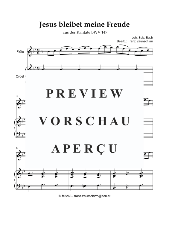 Produktgalerie: Seite 2 von 8 Jesus bleibet meine Freude, , Querflöte und Orgel