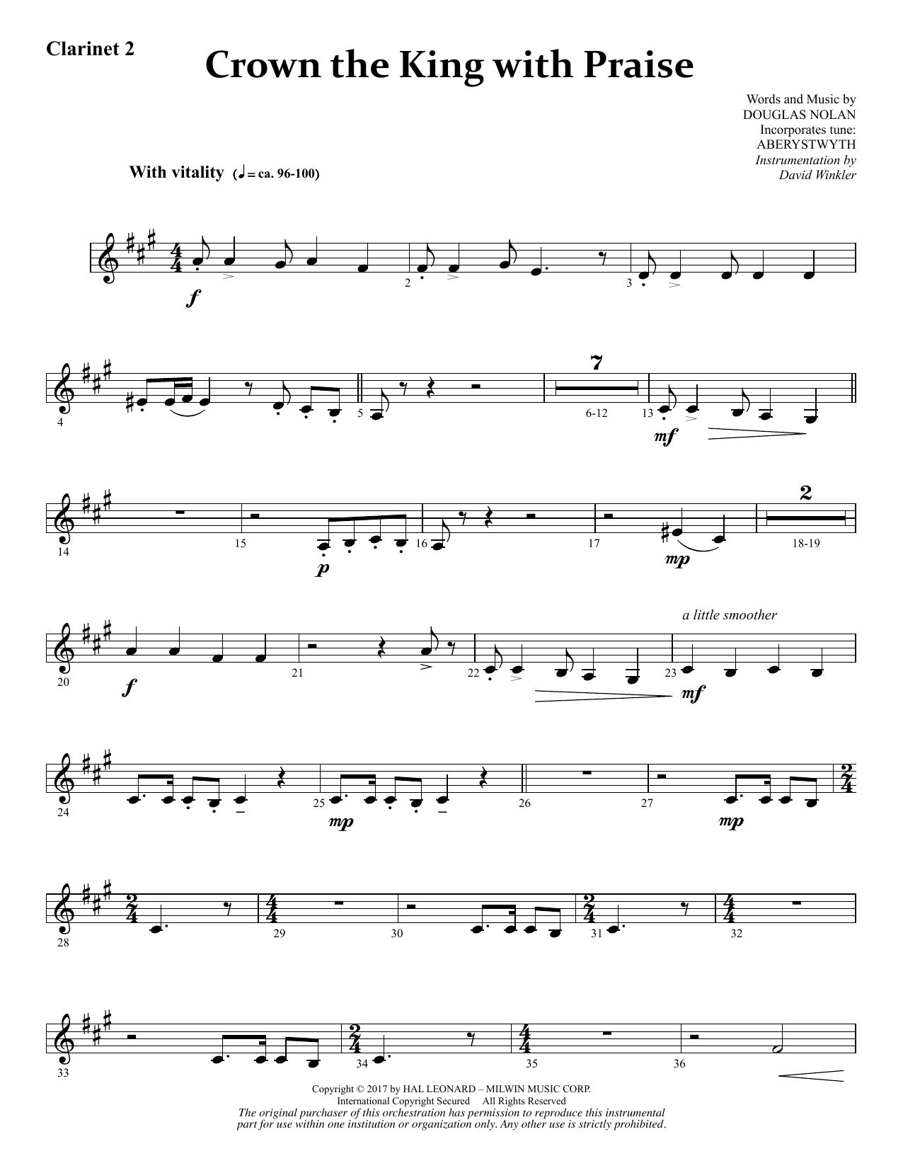 Product picture to: Crown the King with Praise - Bb Clarinet 2