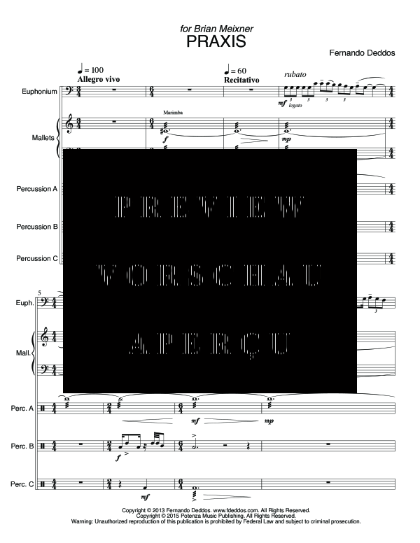 Product gallery: Page 5 of 11 Praxis, , (Euphonium Solo Percussion Ensemble)