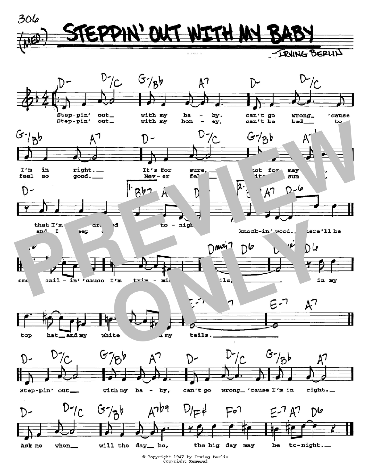 Product gallery: Page 1 of 1 Steppin' Out With My Baby, Irving Berlin