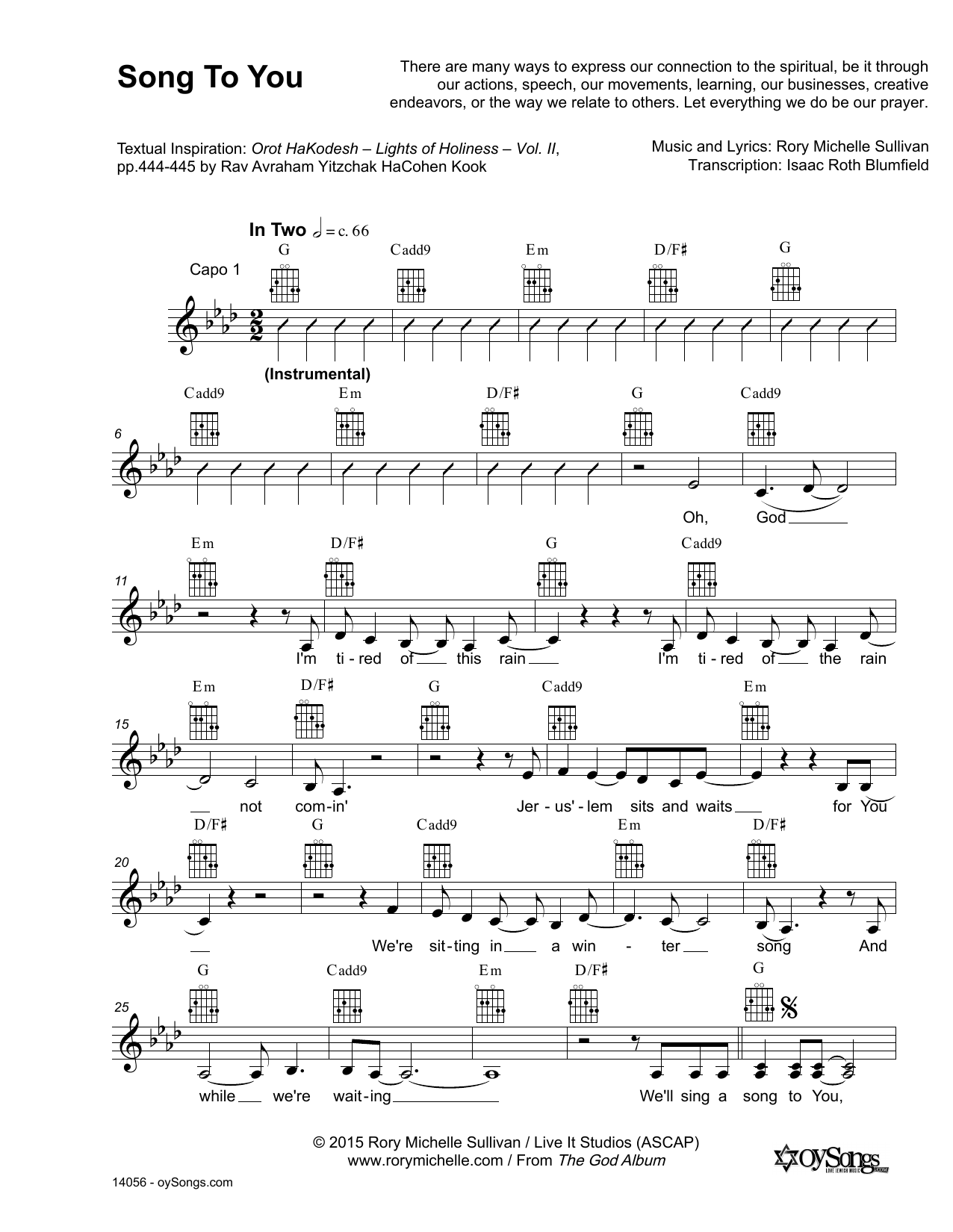 Produktgalerie: Seite 1 von 1 Song To You, Rory Michelle Sullivan, Melodieinstrument