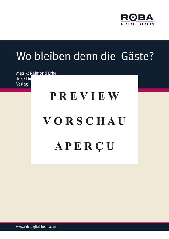 Product gallery: Page 2 of 3 Wo bleiben denn die Gäste , , (piano + vocals)?