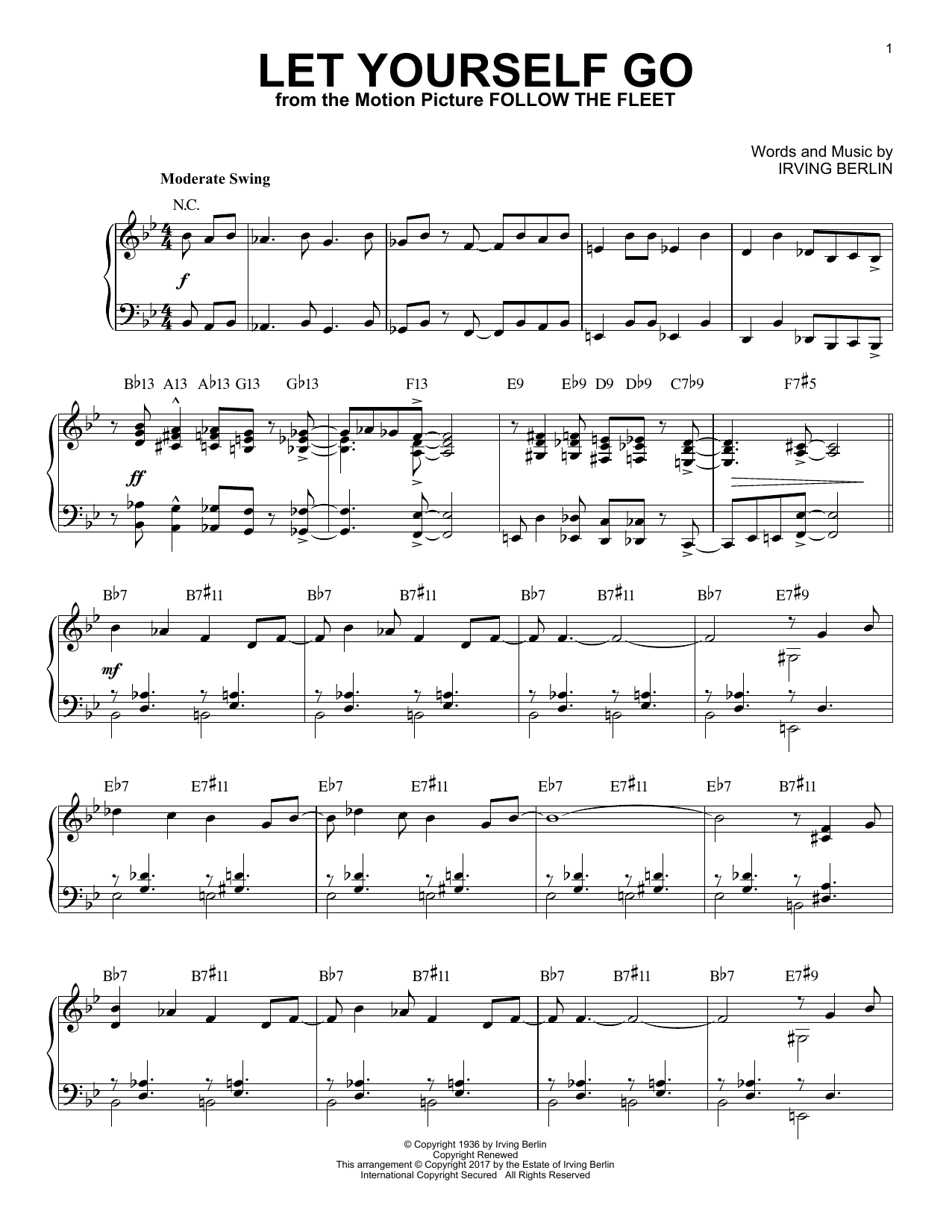 Product gallery: Page 1 of 1 Let Yourself Go [Jazz version], Irving Berlin