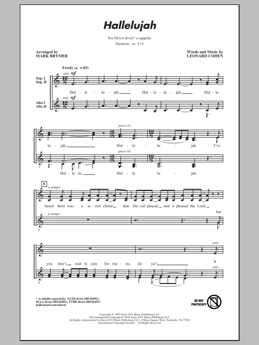 Produktgalerie: Seite 1 von 1 Hallelujah, Mark Brymer, Chor