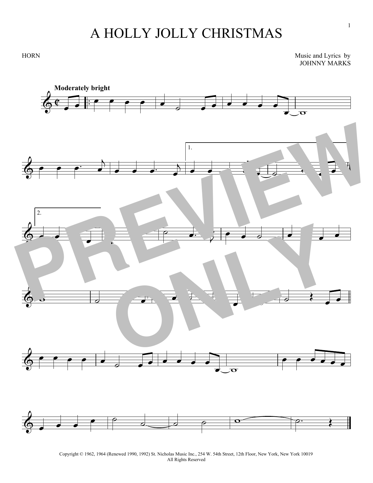 Produktgalerie: Seite 1 von 1 A Holly Jolly Christmas, Johnny Marks, Horn