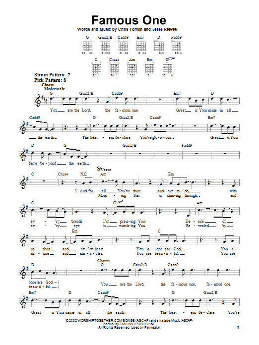 Product gallery: Page 1 of 1 Famous One, Chris Tomlin