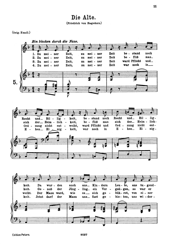 Product picture to: Die Alte K.517Wolfgang Amadeus Mozart