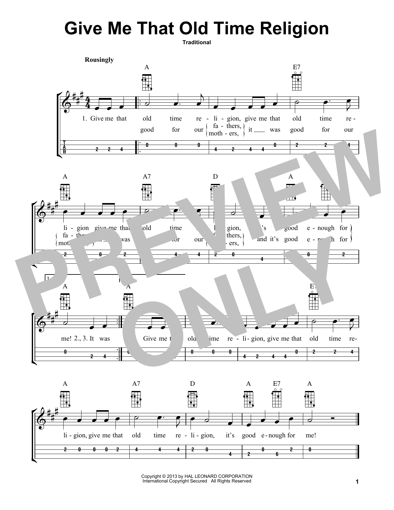 Produktbild zu: Give Me That Old Time Religion (arr. Bobby Westfall)