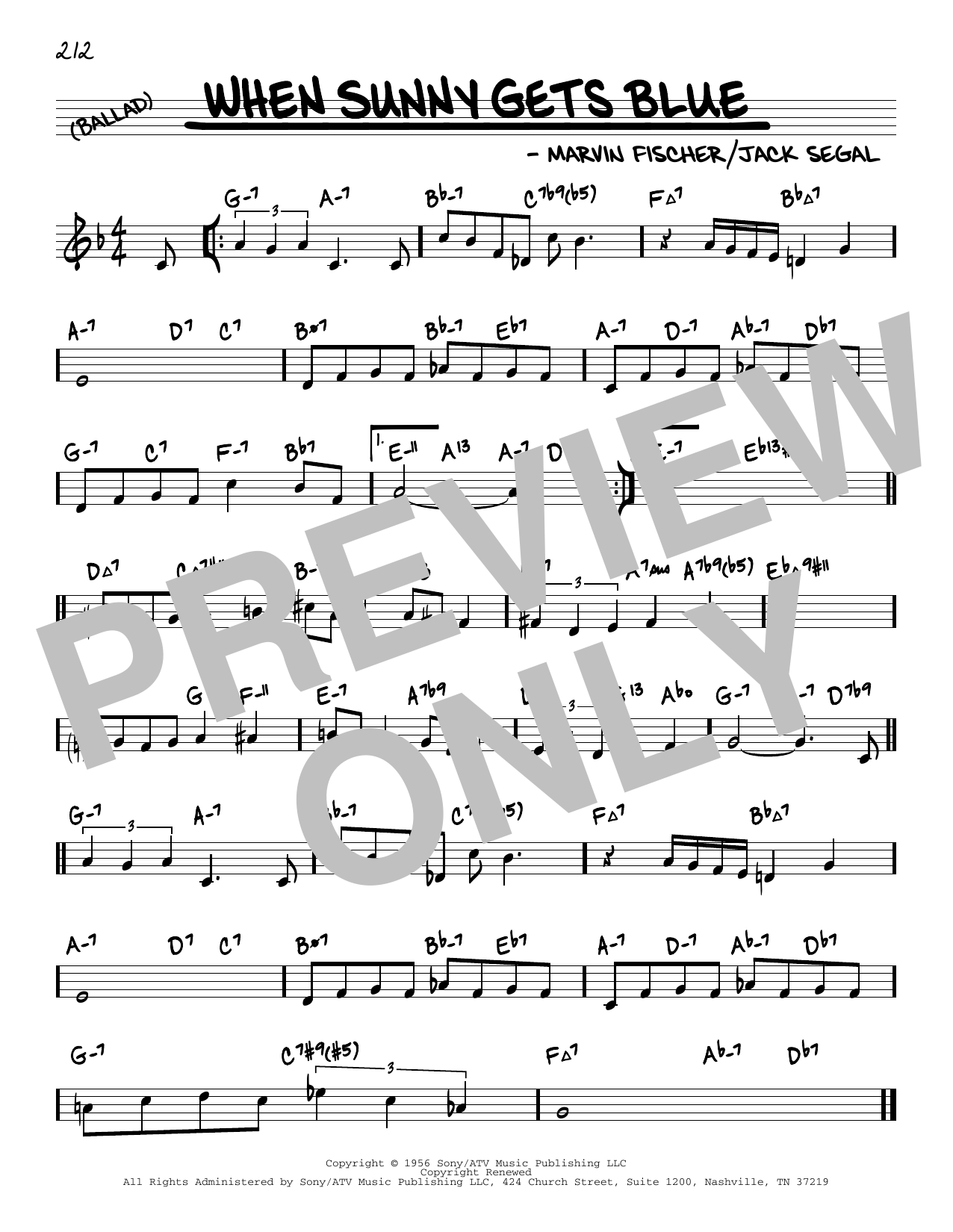 Product picture to: When Sunny Gets Blue (arr. David Hazeltine)