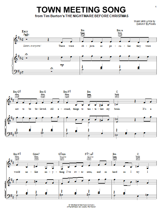 Produktbild zu: Town Meeting Song (from The Nightmare Before Christmas)