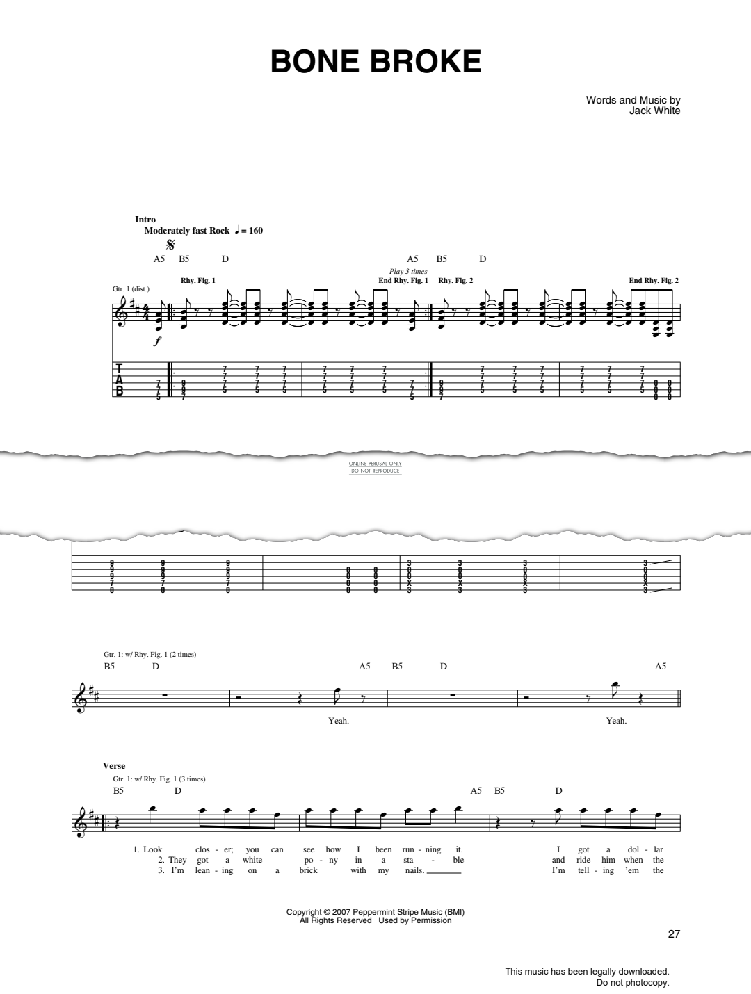 Product gallery: Page 1 of 1 Bone Broke, The White Stripes