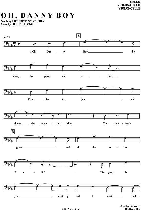 Produktbild zu: Oh, Danny Boy Irish Folksong