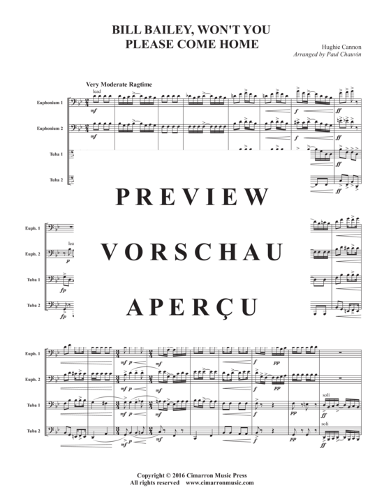 Product gallery: Page 3 of 17 Bill Bailey, Won´t You Please Come Home , , (Tuba Quartett EETT)