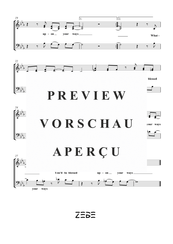 Produktgalerie: Seite 4 von 8 Blessing (Go With Peace), , Gemischter Chor SAB und Klavier