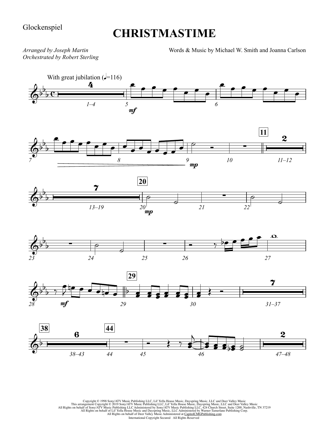 Product picture to: Christmastime (arr. Joseph M. Martin) - Glockenspiel