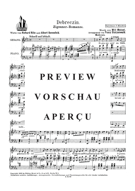 Produktgalerie: Seite 3 von 4 Debreczin, , Klavier und Gesang