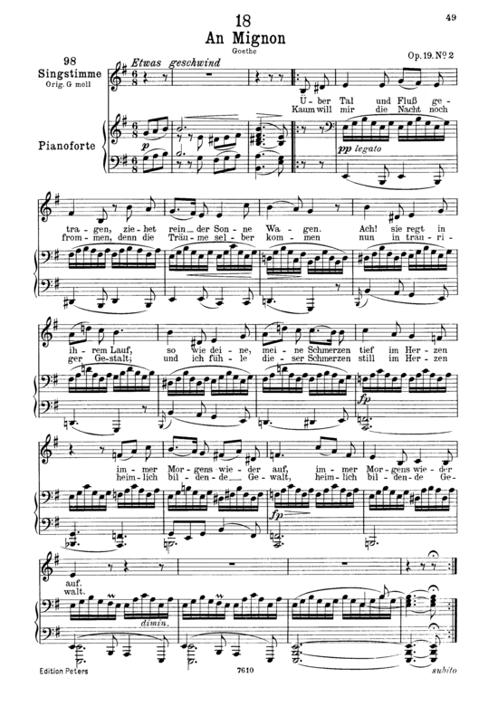 gallery: An Mignon D.161 Über Tal und Fluß , , (Gesang tief + Klavier)