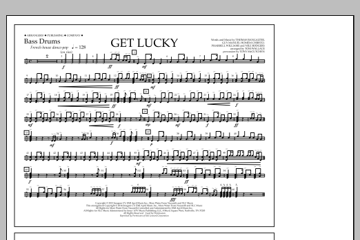 Produktbild zu:  Get Lucky - Bass Drums - Tom Wallace