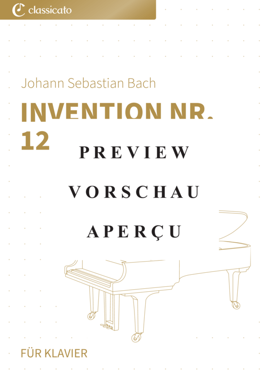 Produktgalerie: Seite 2 von 5 Invention Nr. 12 - BWV 783 , , Klavier Solo