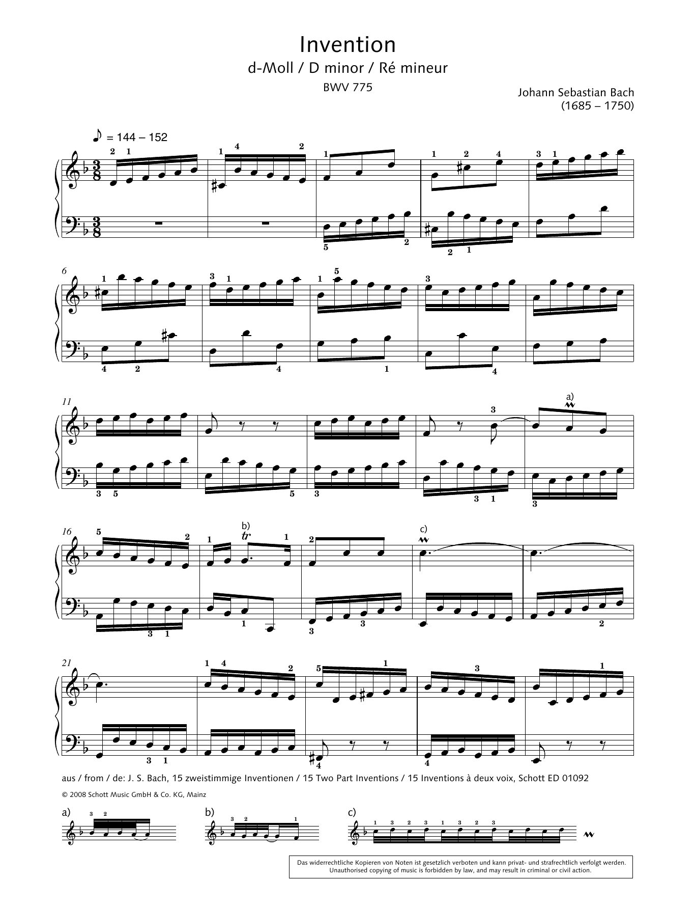 Product gallery: Page 1 of 1 Invention in D minor, Hans-Gunter Heumann