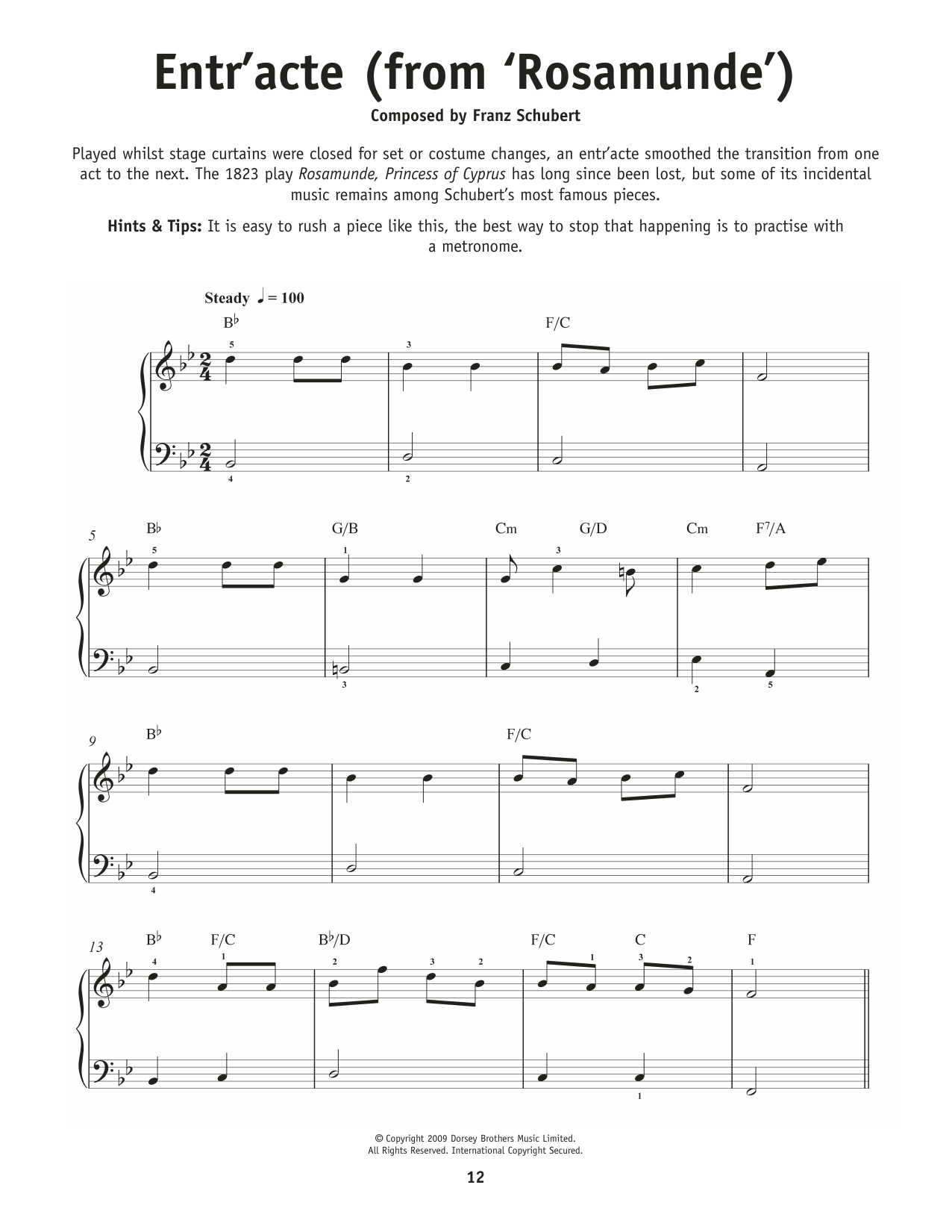 Product picture to: Entr'acte From Rosamunde, Op. 26