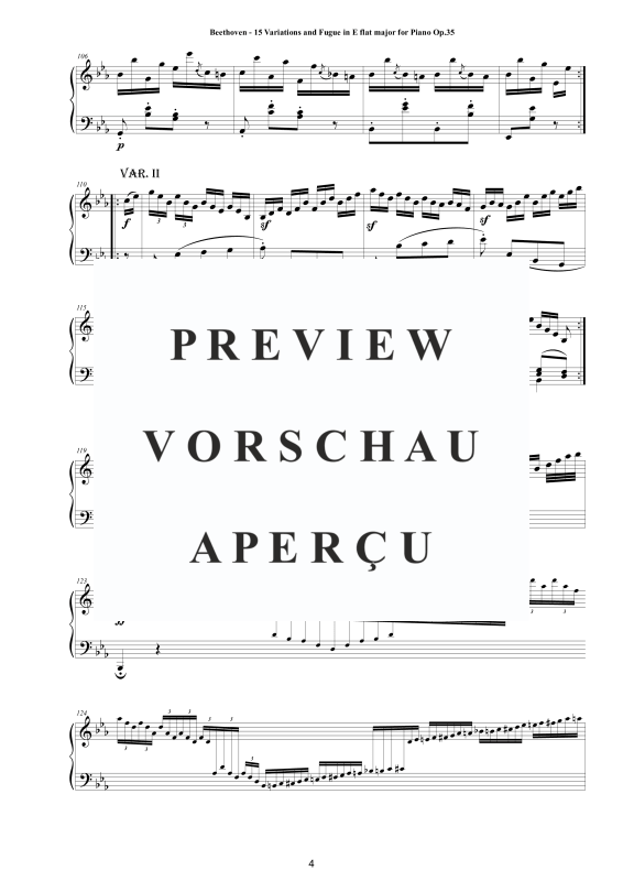 Produktgalerie: Seite 5 von 11 15 Variations and Fugue in E flat major for Piano Op.35, , Klavier Solo