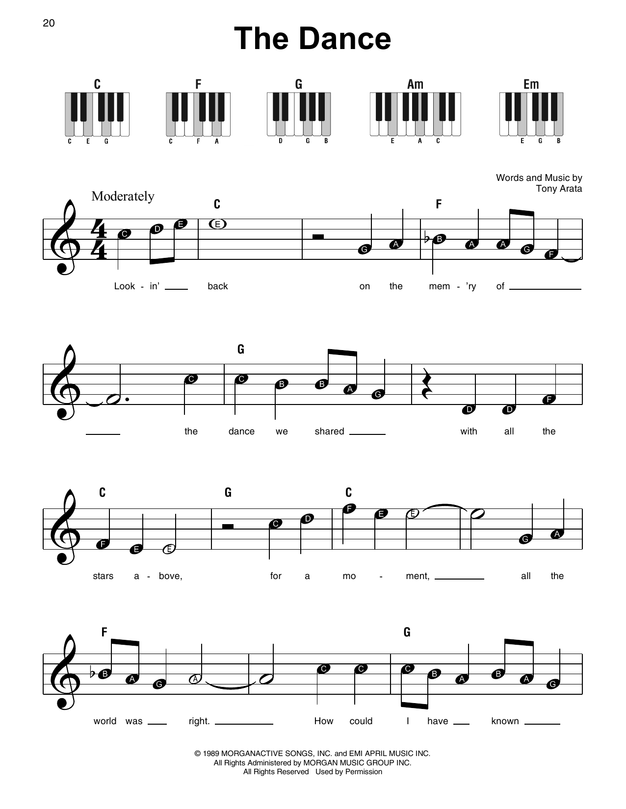 Produktgalerie: Seite 1 von 1 The Dance, Garth Brooks, Klavier