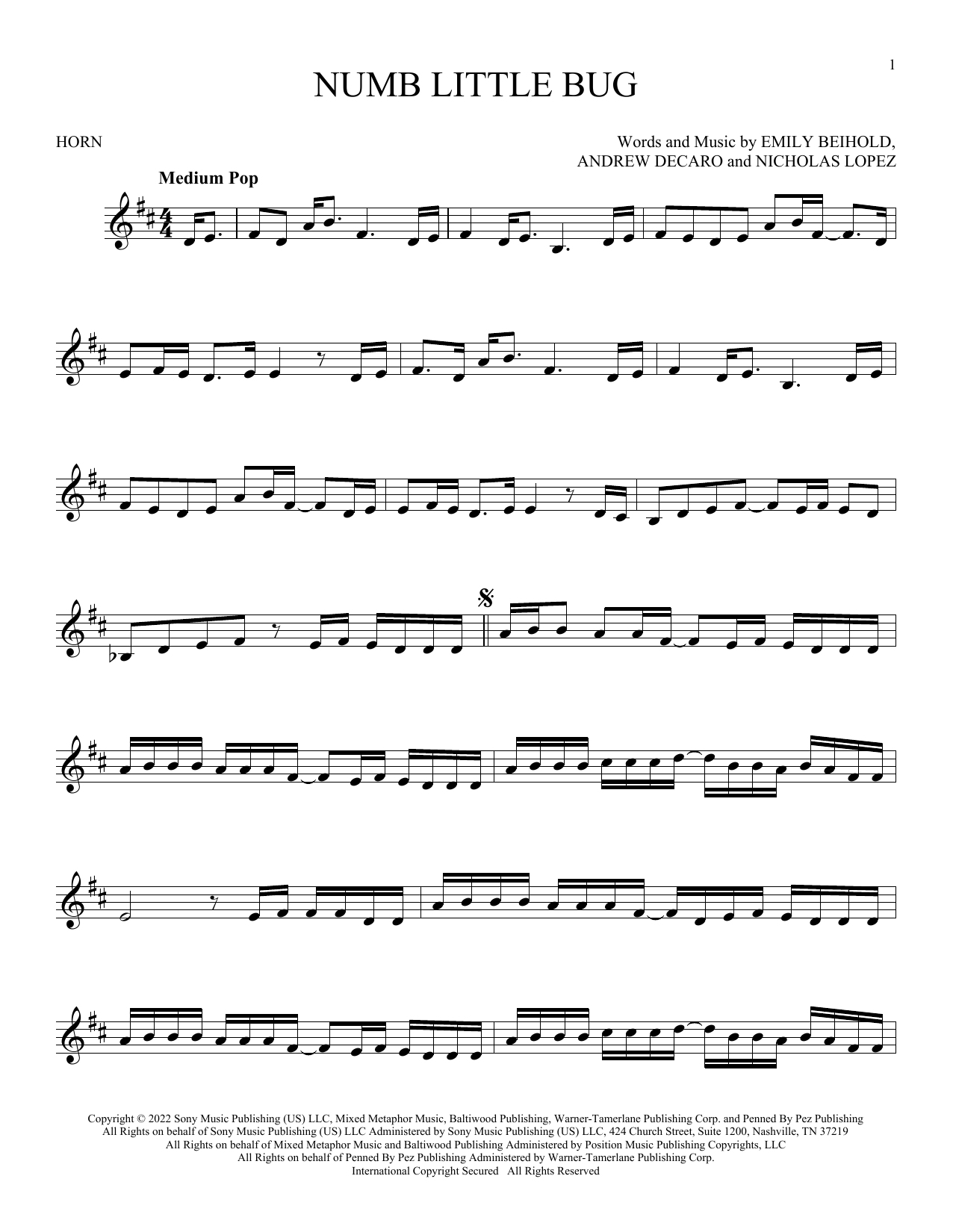 Produktgalerie: Seite 1 von 1 Numb Little Bug, Em Beihold, Horn